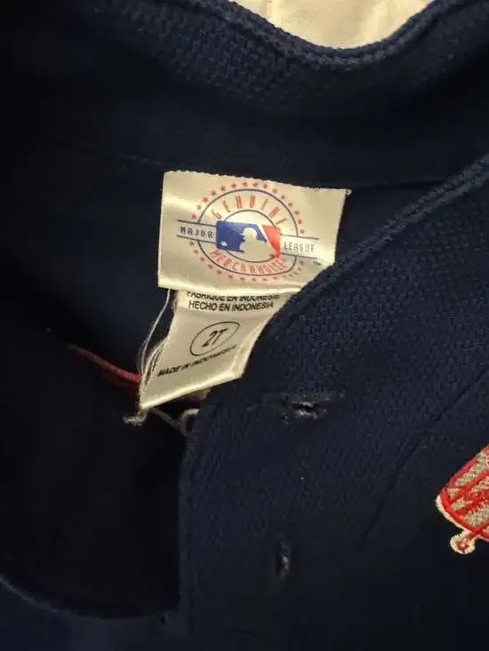 Vintage New York Yankees Toddler 2T Henley Baseball Jersey Navy and Red - Picture 3 of 5